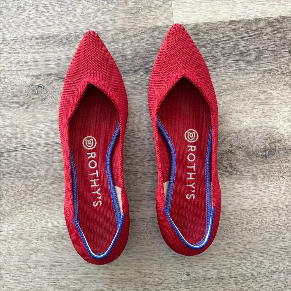 Rothy's Vibrant Red Flats The Point